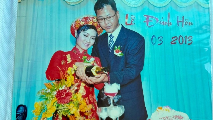 Đám cưới của hai vợ chồng diễn ra năm 2013