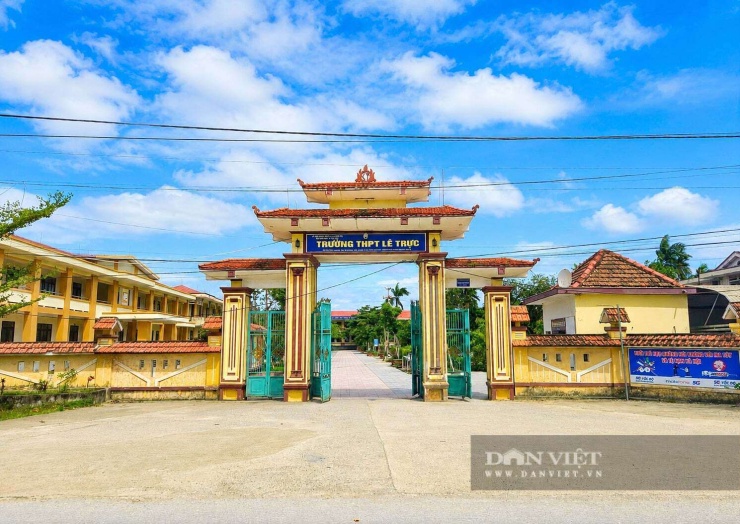 Trường THPT Lê Trực (xã Tuyên Hóa, tỉnh Quảng Trị) – nơi xảy ra vụ việc bị khởi tố để điều tra về hành vi có dấu hiệu vi phạm quy chế trong Kỳ thi tốt nghiệp THPT năm 2026. Ảnh Trần Anh