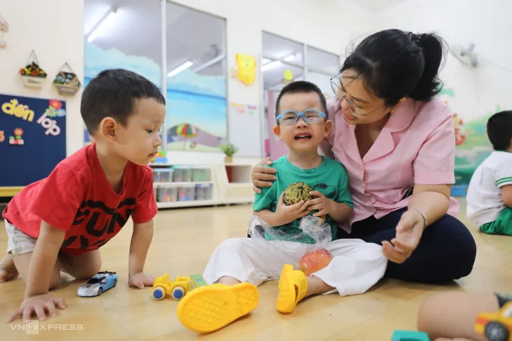 Trẻ 3 tuổi tại trường Mầm non 19/5, TP HCM. Ảnh: Quỳnh Trần