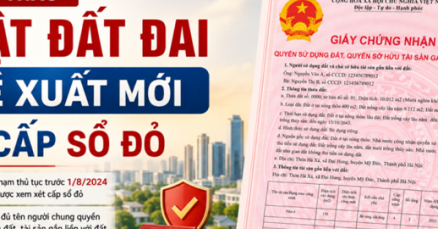 Những đề xuất mới đáng chú ý về việc cấp sổ đỏ