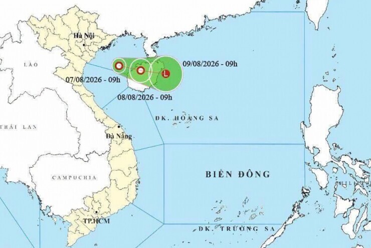 Áp thấp nhiệt đới hình thành trên Vịnh Bắc Bộ, gió giật cấp 8