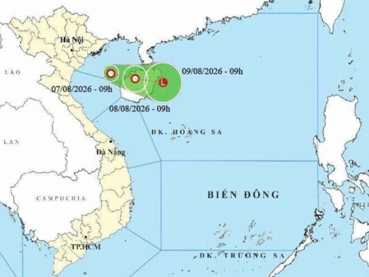 Áp thấp nhiệt đới hình thành trên Vịnh Bắc Bộ, gió giật cấp 8