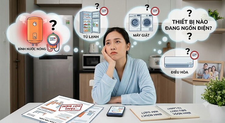 Nhiều thiết bị điện trong gia đình đang âm thầm tiêu hao điện năng.