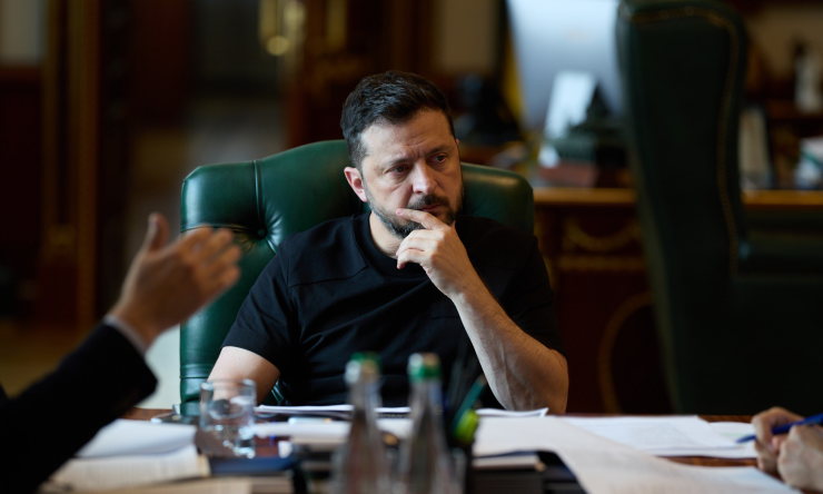 Tổng thống Zelensky tại cuộc họp về biện pháp trừng phạt Nga trong ảnh đăng ngày 6/8. Ảnh: X/ZelenskyyUa