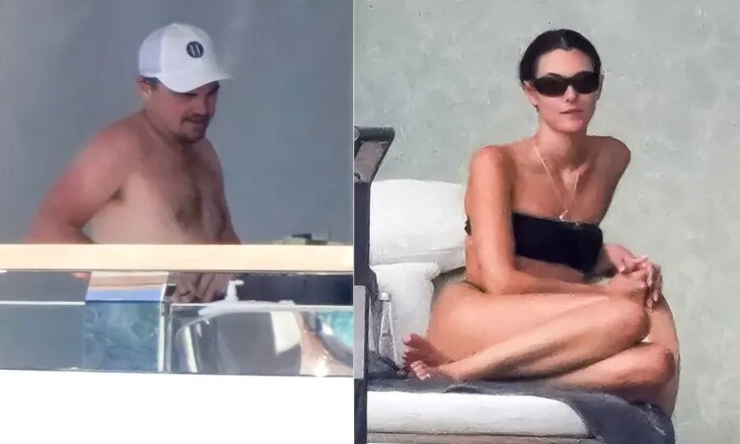 Leonardo DiCaprio và Vittoria Ceretti trên du thuyền ở Saint-Tropez. Ảnh: Backgrid/ Splash