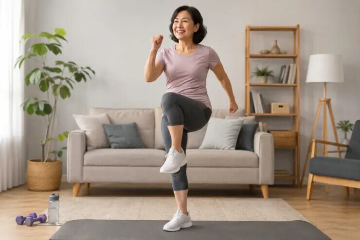 4 bài tập tại nhà tốt cho tim mà không cần chạy bộ cho người trên 50 tuổi