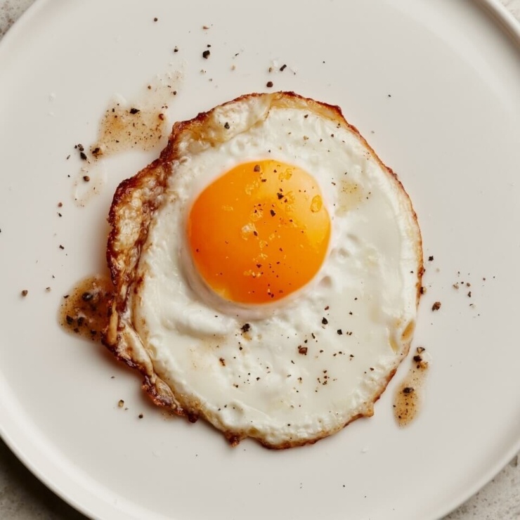 Trứng giàu protein chất lượng cao, giúp tăng cảm giác no và duy trì khối cơ khi kiểm soát cân nặng, đồng thời cung cấp vitamin A, choline và các dưỡng chất hỗ trợ sức khỏe làn da. Ảnh: Elle Gourmet