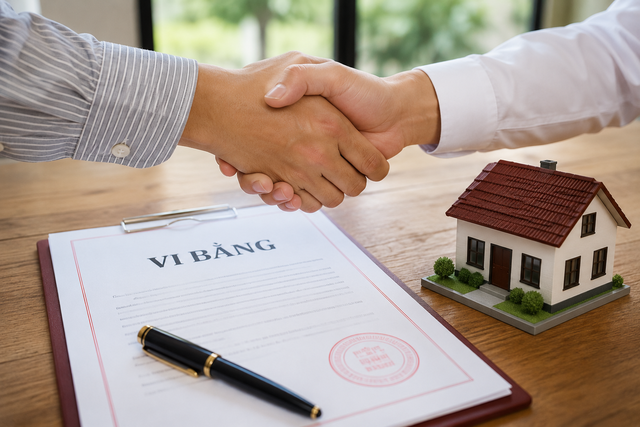 Mua bán nhà đất bằng hình thức vi bằng bị nghiêm cấm.