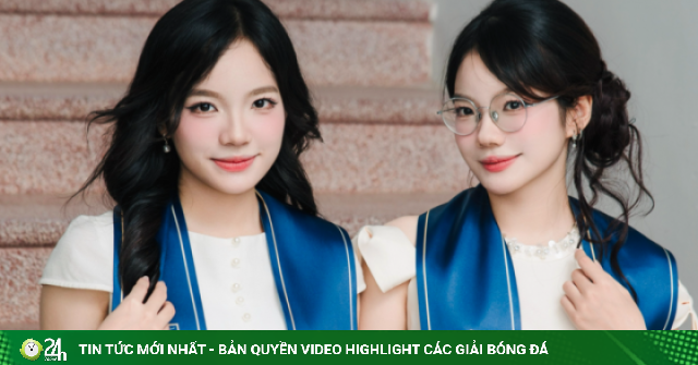 Hai chị em sinh đôi cùng tốt nghiệp Xuất sắc Đại học Ngoại ngữ