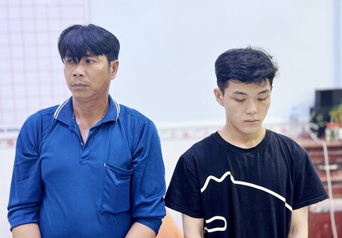 Đối tượng Nguyễn Văn Phước và Trần Nhựt Quốc. Ảnh: Anh Tầm.