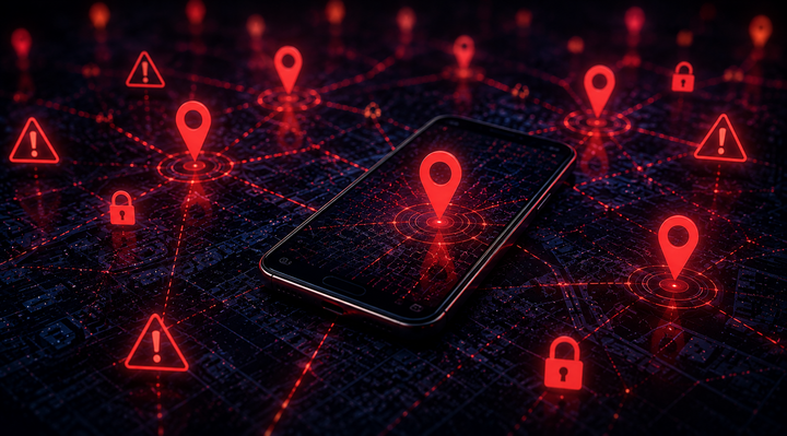 Một số ứng dụng Android có thể âm thầm chia sẻ dữ liệu vị trí người dùng. (Ảnh: AI)