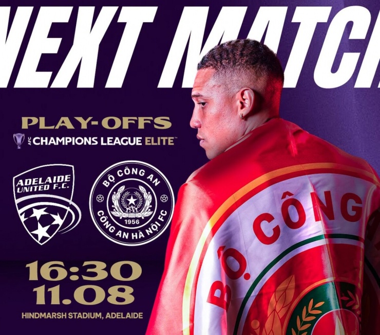 CAHN gặp Adelaide United trong trận play-off cúp C1 châu Á 2026/27.
