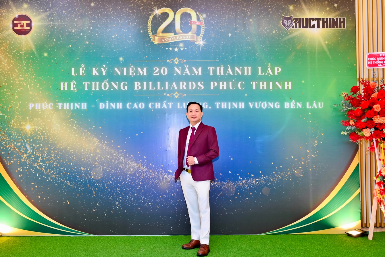 Ông Lương Khắc Tâm, Nhà sáng lập Hệ thống Billiards Phúc Thịnh và cũng là Phó Chủ tịch Liên đoàn Billiards & Snooker TP.HCM