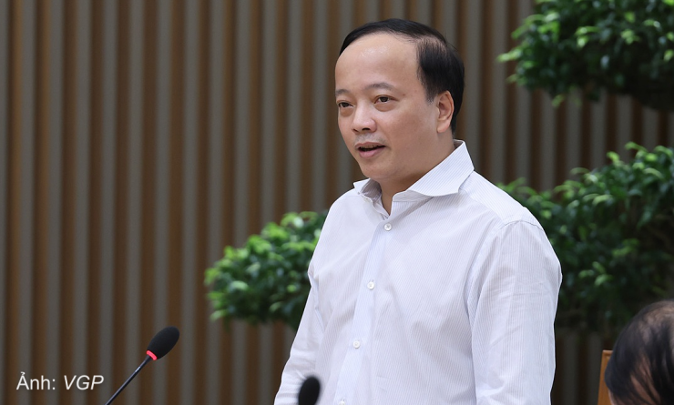 Thượng tướng Đặng Hồng Đức, Thứ trưởng Công an, phát biểu tại buổi làm việc với Phó thủ tướng Phạm Gia Túc, sáng 10/8. Ảnh: VGP