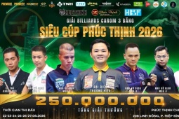 Phúc Thịnh công bố Siêu cúp Billiards giải thưởng 100 triệu đồng cho chức vô địch