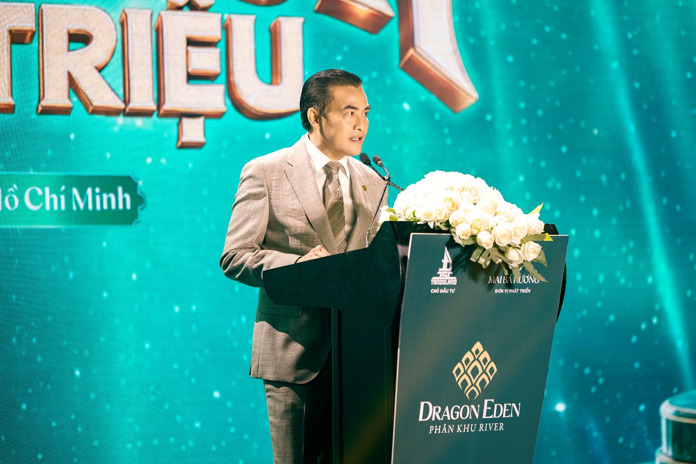 Ông Tăng Nái Hiệp phát biểu tại sự kiện. (Ảnh: Dragon Eden).