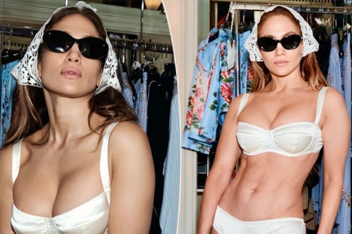 Jennifer Lopez khoe đường cong ở tuổi U60