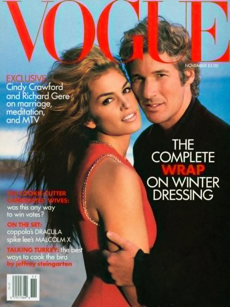 Cindy và Richard chụp cho tạp chí Vogue năm 1992.
