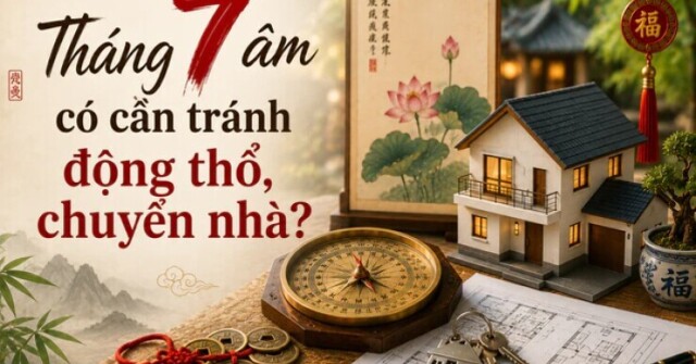 Tháng 7 âm có cần tránh động thổ, chuyển nhà và lưu ý từ chuyên gia phong thủy