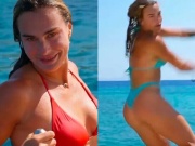 Sabalenka diện bikini nhỏ xíu gây choáng, sẵn sàng tranh cúp Cincinnati Open