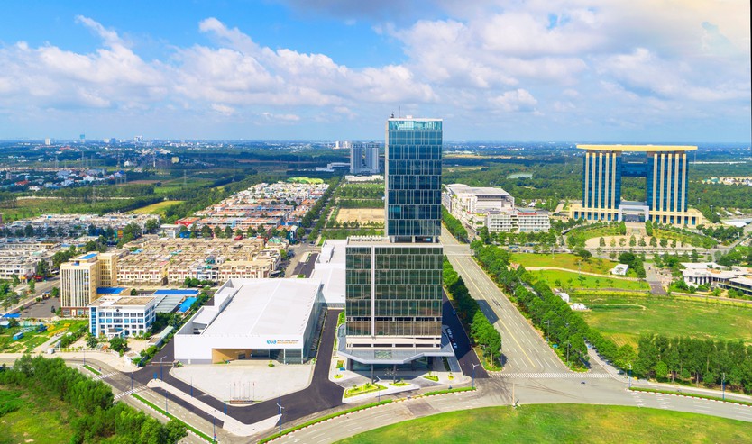 Toàn cảnh trụ sở Tập đoàn Đầu tư và Phát triển Công nghiệp Becamex