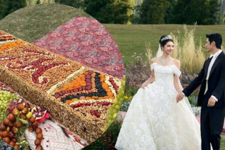 Bánh cưới 'đổi được mấy căn nhà' của Mạch Địch Na - Khương Triều