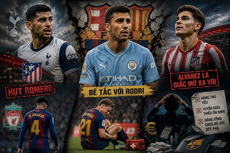 Barcelona "thủng lỗ chỗ": Hụt Romero, bế tắc với Rodri & Alvarez là giấc mơ xa vời