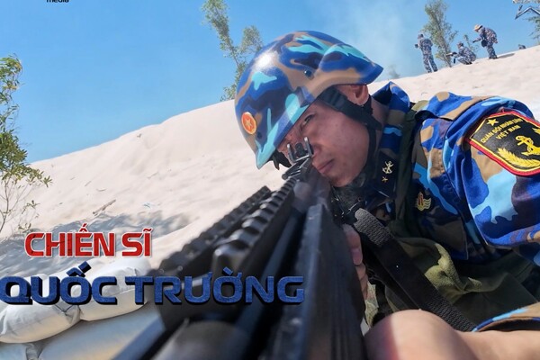 Diễn viên Quốc Trường khi tham gia huấn luyện tại "Sao nhập ngũ".