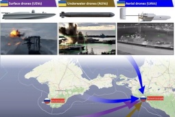 Ukraine mở chiến dịch 'có một không hai' vào căn cứ Nga làm 4 tàu chiến hư hại