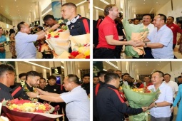 Trở về với vé C1 châu Á, Công an Hà Nội FC được chào đón nồng nhiệt