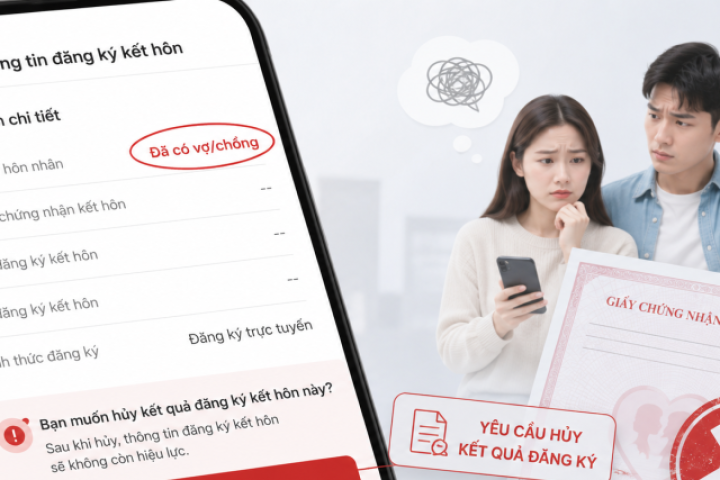 Cô gái 26 tuổi đăng ký kết hôn trực tuyến 'cho vui' rồi xin hủy kết quả
