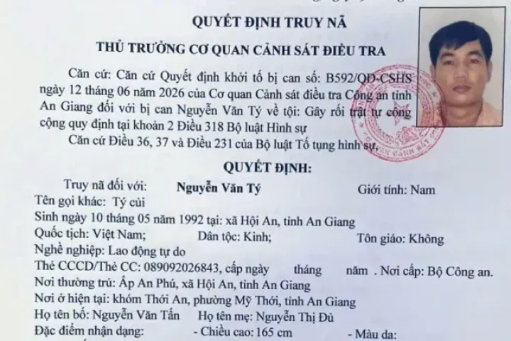 Truy nã Tý “củi”