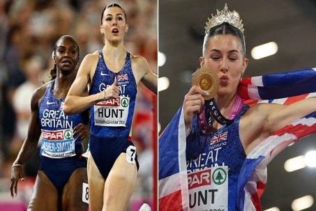 “Nữ thần điền kinh” Amy Hunt lập cú đúp vàng châu Âu, gặp vấn đề sức khỏe nghiêm trọng