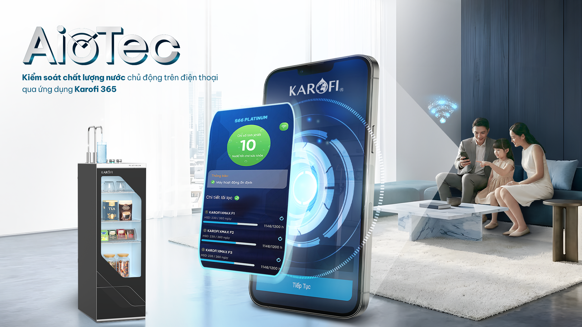 Công nghệ AioTec chủ động giám sát chất lượng nước trên điện thoại