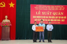 Long Châu tiếp sức Đội quy tập hài cốt liệt sĩ 584 bằng thuốc và vật tư y tế trong hành trình thực hiện nhiệm vụ tại Lào