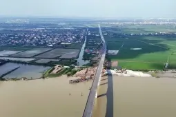 Cận cảnh cầu 1.600 tỷ nối khu thương mại tự do với cảng Nam Đồ Sơn