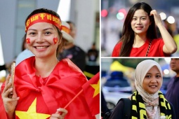 Fan nữ Malaysia - Việt Nam đọ sắc, "hâm nóng" bán kết lượt đi AFF Cup
