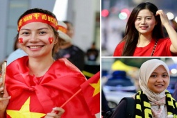 Fan nữ Malaysia - Việt Nam đọ sắc,  " hâm nóng "  bán kết lượt đi AFF Cup