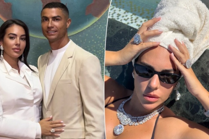 Vợ C. Ronaldo dát kim cương trong ngày cưới