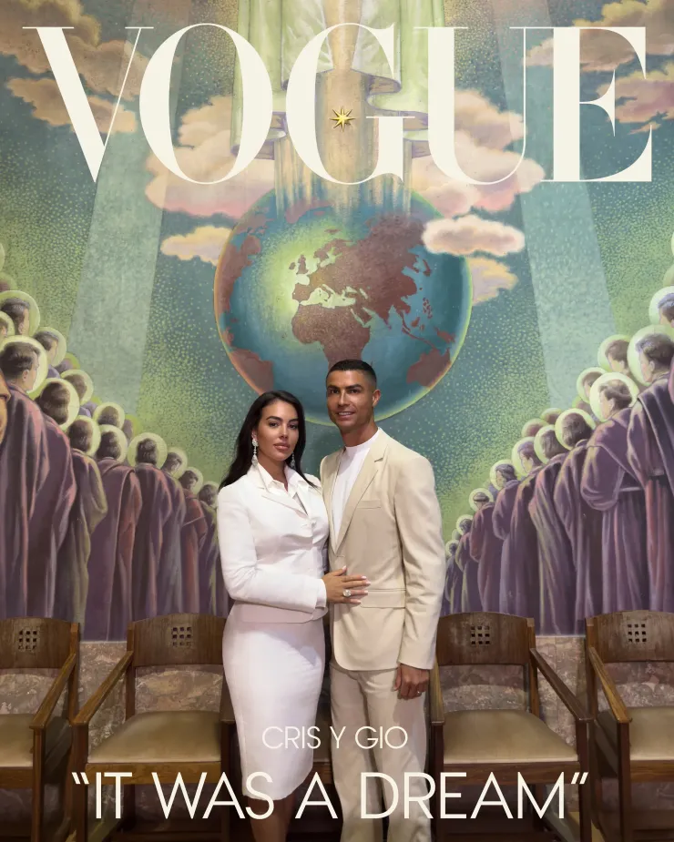Cristiano Ronaldo và Georgina Rodriguez giản dị trong ngày cưới. Ảnh: Vogue