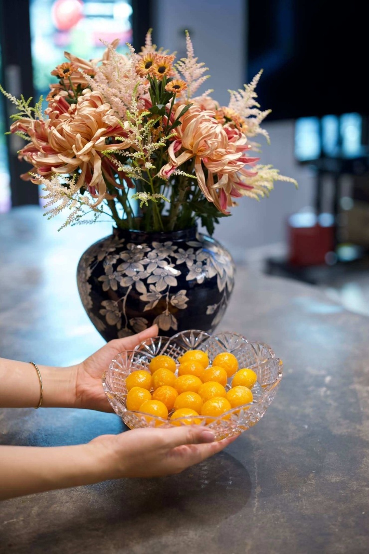 Thành phẩm trứng muối vàng óng, bắt mắt của Phương Oanh.