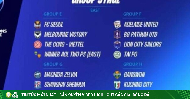 Kết quả bốc thăm vòng bảng AFC Champions League Two 2026/2027: Thể Công Viettel đụng 2 “ông lớn”