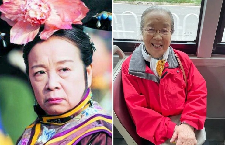 Nghệ sĩ Lý Minh Khải trong "Hoàn Châu cách cách" và đời thường. Ảnh: Sohu
