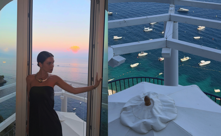 Bạn gái Cruz Beckham - Jackie Apostel - hé lộ một góc nhỏ của khách sạn nơi cô và gia đình Beckham ở khi ghé Amalfi, Italy.