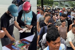 Người hâm mộ đổ xô săn vé trước giờ bóng lăn