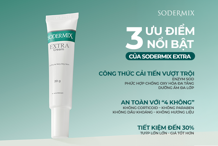 Sodermix Extra với 3 ưu điểm nổi bật tối ưu cho người viêm da