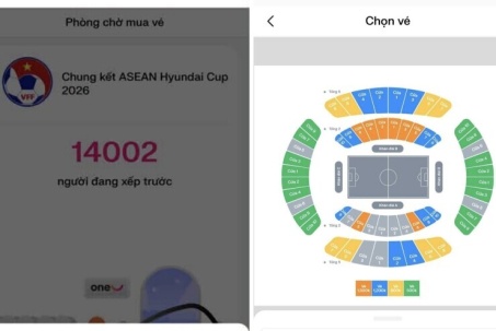 Kênh bán vé chung kết Việt Nam - Thái Lan báo lỗi ngay khi mở bán