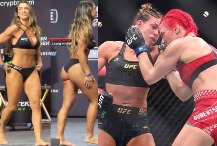 Mackenzie Dern (áo đen) giành chiến thắng bằng tính điểm sau 5 hiệp đấu