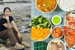 Mâm cơm nhiều hải sản của mẹ 3 con 'không giỏi nấu ăn'