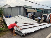 Gió lốc làm sập nhà ở Tây Ninh, một người tử vong